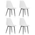 Krzesła stołowe, 4 sztuki, białe, PP Lumarko!