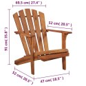 Krzesło ogrodowe Adirondack z litego drewna akacjowego Lumarko!