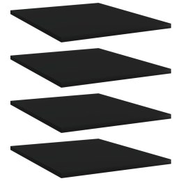 Półki na książki, 4 szt., czarne, 40x50x1,5 cm, płyta wiórowa Lumarko!
