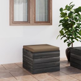 Ogrodowy stołek z palet z poduszką koloru taupe, drewno sosnoweLumarko!