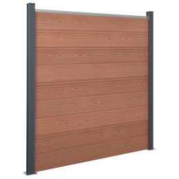 Zestaw paneli ogrodzeniowych, brązowy, 353x186 cm, WPCLumarko!
