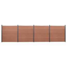 Zestaw paneli ogrodzeniowych, brązowy, 699x186 cm, WPCLumarko!