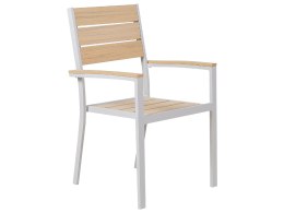 Zestaw 4 krzeseł ogrodowych jasne drewno PRATO Lumarko!