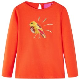 Koszulka dziecięca z długimi rękawami, ptak, ciemnopomarańczowa, 104 Lumarko! Lumarko! 