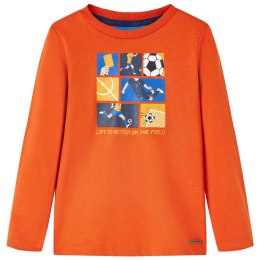 Koszulka dziecięca z długimi rękawami, piłka nożna, pomarańczowa, 116 Lumarko! Lumarko! 