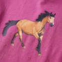 Koszulka dziecięca z długimi rękawami, nadruk konia, malinowa, 116 Lumarko! Lumarko! 