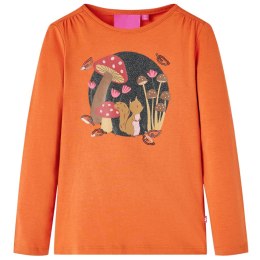 Koszulka dziecięca z długimi rękawami, wiewiórka, palony pomarańcz 116 Lumarko! Lumarko! 