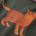 Koszulka dziecięca z długimi rękawami, z kotem, khaki, 92 Lumarko! Lumarko! 