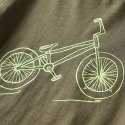Koszulka dziecięca z długimi rękawami, z rowerem, khaki, 92 Lumarko! Lumarko! 
