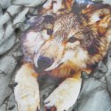 Koszulka dziecięca z długimi rękawami, z wilkiem, jasnoniebieska, 104 Lumarko! Lumarko! 