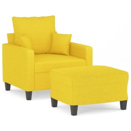 Fotel z podnóżkiem, jasnożółty, 60 cm, tkanina Lumarko!