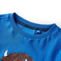 Koszulka dziecięca z długimi rękawami, bizon, kobaltowoniebieska, 128 Lumarko! Lumarko! 