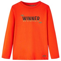 Koszulka dziecięca z długimi rękawami, napis Winner, pomarańcz, 104 Lumarko! Lumarko! 