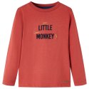 Koszulka dziecięca z długimi rękawami, w małpki, palona czerwień, 104 Lumarko! Lumarko! 
