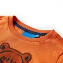 Koszulka dziecięca z długimi rękawami, z misiem, ciemny pomarańcz, 140 Lumarko! Lumarko! 