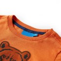 Koszulka dziecięca z długimi rękawami, z misiem, ciemny pomarańcz, 104 Lumarko! Lumarko! 