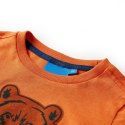 Koszulka dziecięca z długimi rękawami, z misiem, ciemny pomarańcz, 128 Lumarko! Lumarko! 