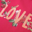 Koszulka dziecięca z długimi rękawami, napis Love, jaskrawy róż, 140 Lumarko! Lumarko! 