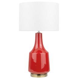 Lampa stołowa ceramiczna czerwona TRIVERSA Lumarko!