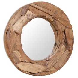 Lustro dekoracyjne, drewno tekowe, 60 cm, okrągłe Lumarko!