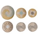 Zestaw 6 dekoracji ściennych z trawy morskiej wielokolorowy BACNINH Lumarko!