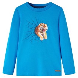 Koszulka dziecięca z długimi rękawami, z tygrysem, kobaltowa, 92 Lumarko! Lumarko! 