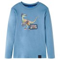 Koszulka dziecięca z długimi rękawami, dinozaur, średni niebieski, 128 Lumarko! Lumarko! 