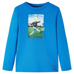 Koszulka dziecięca z długimi rękawami, nadruk piłkarza, kobaltowa, 116 Lumarko! Lumarko! 