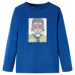 Koszulka dziecięca z długimi rękawami, tygrys, ciemnoniebieska, 116 Lumarko! Lumarko! 