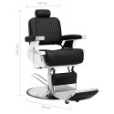 Fotel barberski, czarny, 68x69x116 cm, sztuczna skóra Lumarko!
