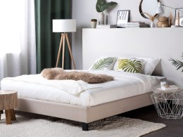 Łóżko tapicerowane bez zagłówka 180 x 200 cm beżowe ROANNE Lumarko!