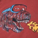Koszulka dziecięca z długimi rękawami, dinozaur, palona czerwień, 116 Lumarko! Lumarko! 