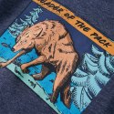 Koszulka dziecięca z długimi rękawami, z wilkiem, ciemnoniebieska, 116 Lumarko! Lumarko! 
