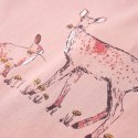 Koszulka dziecięca z długimi rękawami, jeleń i królik, różowa, 128 Lumarko! 