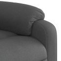 Fotel rozkładany, ciemnoszary, tapicerowany tkaniną