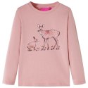 Koszulka dziecięca z długimi rękawami, jeleń i królik, różowa, 140 Lumarko! Lumarko! 