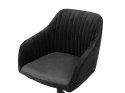 Krzesło biurowe regulowane welurowe czarne VENICE Lumarko!