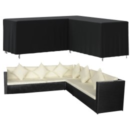 Pokrowiec na sofę narożną, czarny, 254x254x86 cm, Oxford 420D
