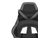 Fotel gamingowy z podnóżkiem, czarno-szary, sztuczna skóra Lumarko!