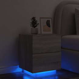 Szafka nocna z LED, szary dąb sonoma, materiał drewnopochodny Lumarko!