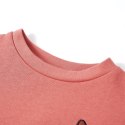 Bluza dziecięca z blokami kolorów i kotkiem, różowa, 104 Lumarko! Lumarko! 