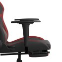 Masujący fotel gamingowy z podnóżkiem, czarny i winna czerwień Lumarko!