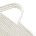 Kosz na pranie, szaro-biały, Ø60x36 cm, bawełna
