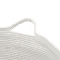 Kosz na pranie, brązowo-biały, Ø55x36 cm, bawełna