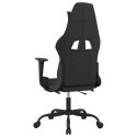 Obrotowy fotel gamingowy z podnóżkiem, czarny i taupe, tkanina Lumarko!