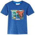 Koszulka dziecięca z dinozaurem, ciemnoniebieski melanż, 128 Lumarko! 