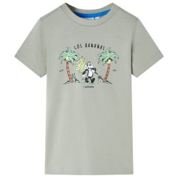 Koszulka dziecięca z krótkimi rękawami, z małpką, jasne khaki, 116 Lumarko! 