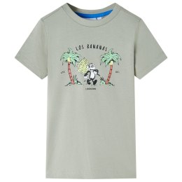 Koszulka dziecięca z krótkimi rękawami, z małpką, jasne khaki, 140 Lumarko! 
