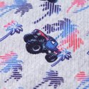 Koszulka dziecięca, z monster truckami, szary melanż, 92 Lumarko! 
