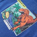 Koszulka dziecięca z dinozaurem, ciemnoniebieski melanż, 116 Lumarko! 
